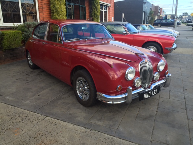 SOLD 1962 Jaguar MK 2 3.4 All Syncro Man OD and chrome wire wheels