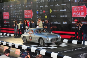 david-reidies-mike-roddy-rebuilt fiat 8v zagato-at-the-start-of-the-mille-miglia